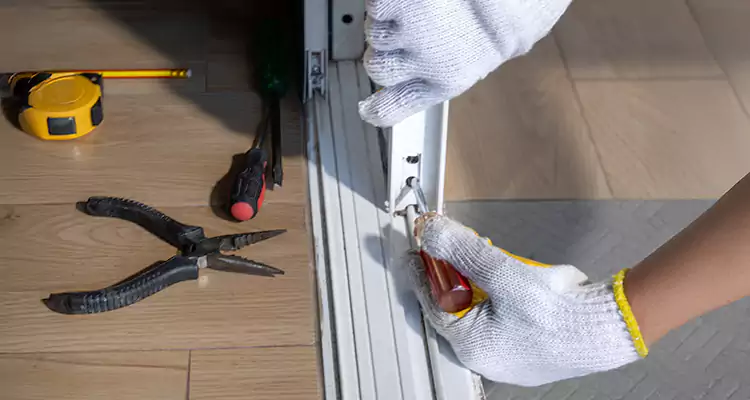 Backyard Sliding Door Track Repair in Lealman, FL